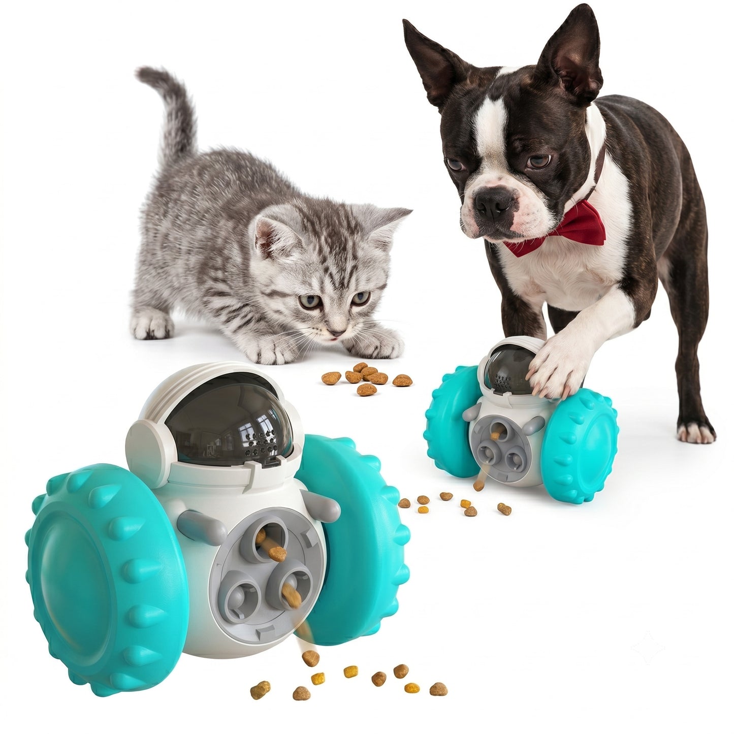 Kit Estate Cane e Gatto 2-in-1 | Tappetino Rinfrescante in Gel + Gioco Dispenser Interattivo Azzurro