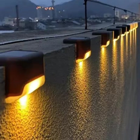 Set Luci Solari LED da Esterno | Segnapasso Wireless Impermeabili per Scale e Giardino