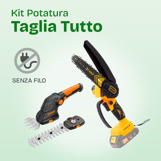 Kit Potatura - Cesoie Giardino e Mini Motosega