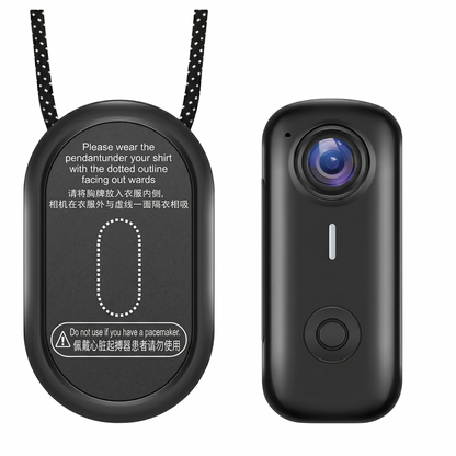 Mini Action Cam Magnetica Lenovo 2K | Thumb Camera Indossabile con Wi-Fi e Stabilizzatore per Vlog, Moto e Sport