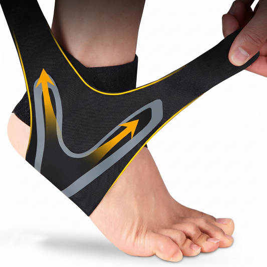 Cavigliera Sportiva a Compressione Regolabile | Fascia Protettiva Traspirante per Recupero e Prevenzione (1 Pezzo)