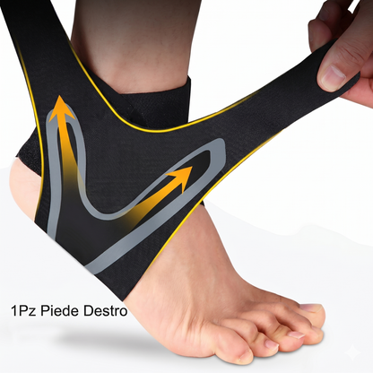 Cavigliera Sportiva a Compressione Regolabile | Fascia Protettiva Traspirante per Recupero e Prevenzione (1 Pezzo)