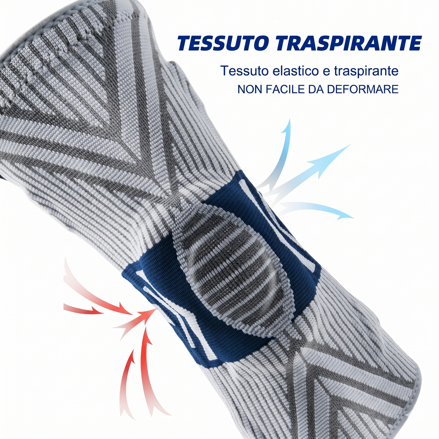 Ginocchiera Sportiva a Compressione 3D con Anello in Silicone e Molle Laterali | Supporto per Basket e Pallavolo
