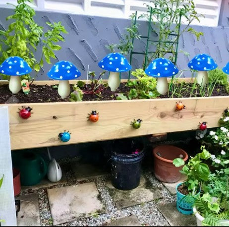Set Luci Solari a Fungo per Giardino | Segnapasso Impermeabili con 8 Modalità (Blu, Rosso, RGB)