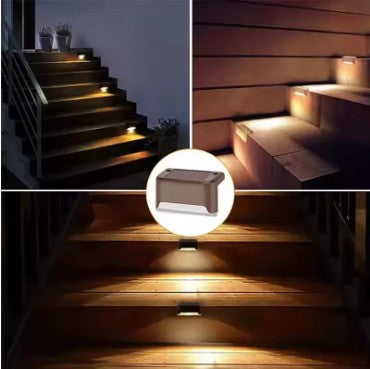 Set Luci Solari LED da Esterno | Segnapasso Wireless Impermeabili per Scale e Giardino