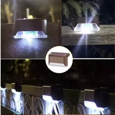 Set Luci Solari LED da Esterno | Segnapasso Wireless Impermeabili per Scale e Giardino