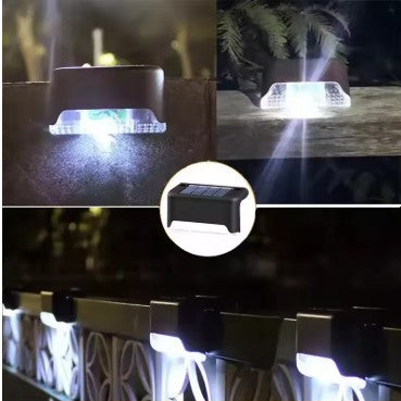 Set Luci Solari LED da Esterno | Segnapasso Wireless Impermeabili per Scale e Giardino