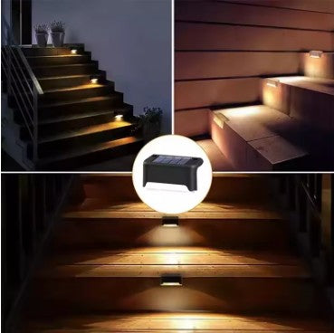 Set Luci Solari LED da Esterno | Segnapasso Wireless Impermeabili per Scale e Giardino